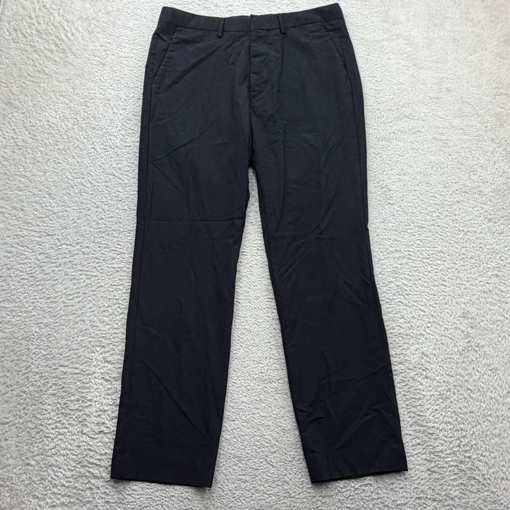 Bonobos Mens Athletic Fit Navy Blue Wool Blend Dress Pants Trousers 31/30